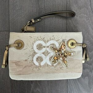 Coach Starfish Gold Clutch
